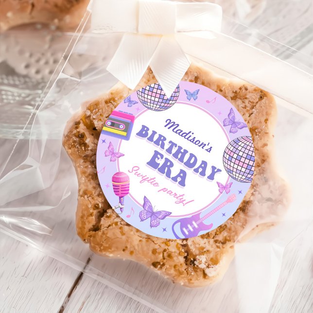 Purple Disco In My Birthday Era Birthday Classic Round Sticker (Creator Uploaded)