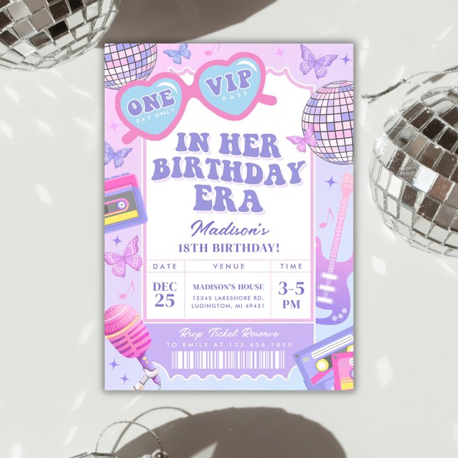 Purple Disco In My Birthday Era Birthday Invitation (Creator Uploaded)