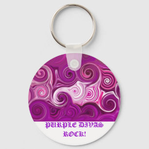PURPLE DIVAS ROCK! KEY RING