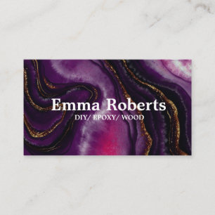 PURPLE DIY EPOXY WOOD Business card