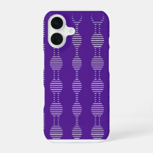 Purple DNA Helix Strand Geometric Phone Case