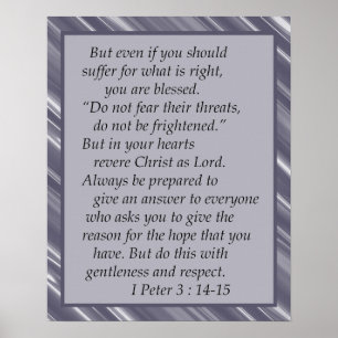 Purple "Do Not Be Afraid" Christian Poster