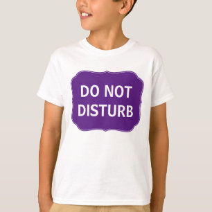 Purple Do Not Disturb Sign Sleep Shirt