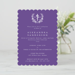 Purple Doctor of Osteopathic Medicine Graduation Invitation