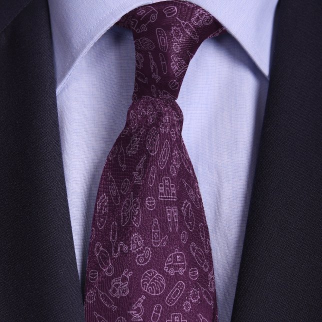 Purple Doctors, Healthcare Professionals Doodle Tie (Creator Uploaded)