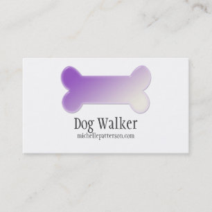 Purple Dog Bone Business Card Design 2