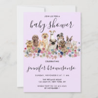 Purple Dog Pet Family celebration Baby Shower