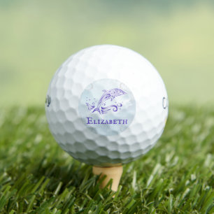 Purple Dolphin Personalised Golf Balls