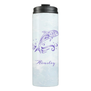 Purple Dolphin Personalised Thermal Tumbler