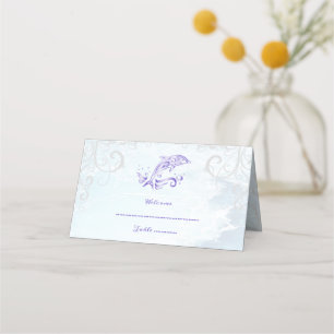 Purple Dolphin Reception Place Card