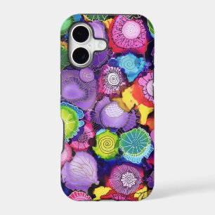 Purple Doodle Abstract iPhone Cover