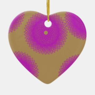purple dot ceramic tree decoration