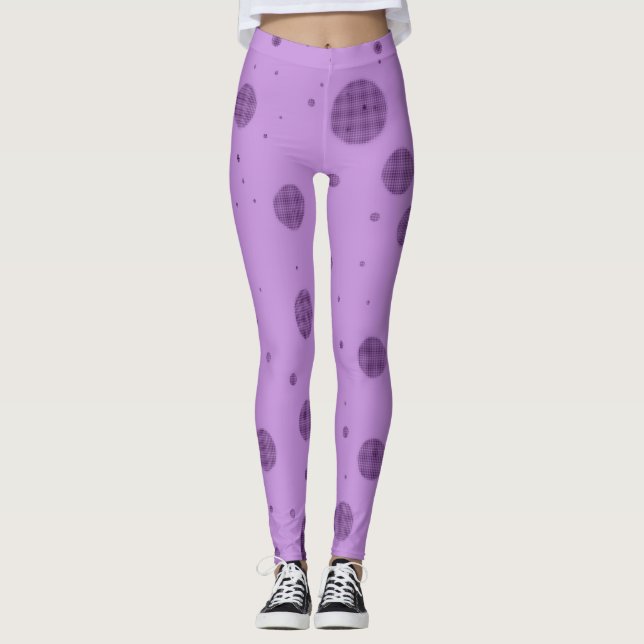 Purple Dot Chaos Leggings (Front)