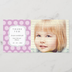 Purple Dots - Any Occasion Thank you Card