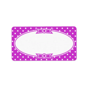 Purple Dots Canning Label