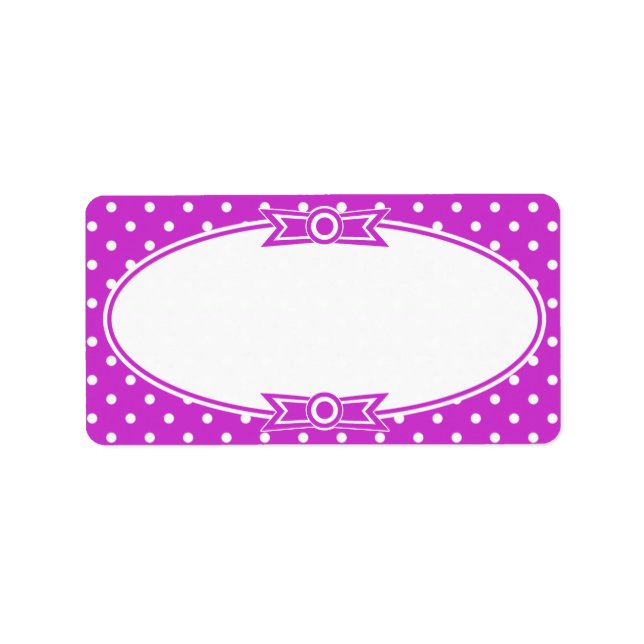 Purple Dots Canning Label (Front)