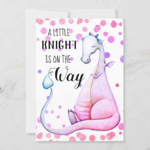 *~* Purple Dragon Baby Shower Invitation