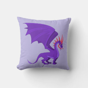 Purple dragon cartoon cushion