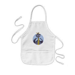 Purple dragon cartoon kids apron