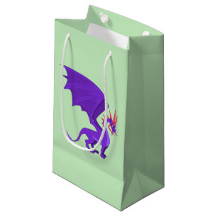 Purple dragon cartoon small gift bag