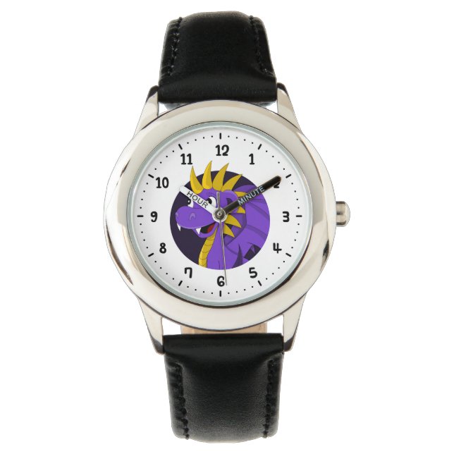 Purple dragon cartoon watch (Front)