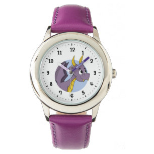 Purple dragon cartoon watch