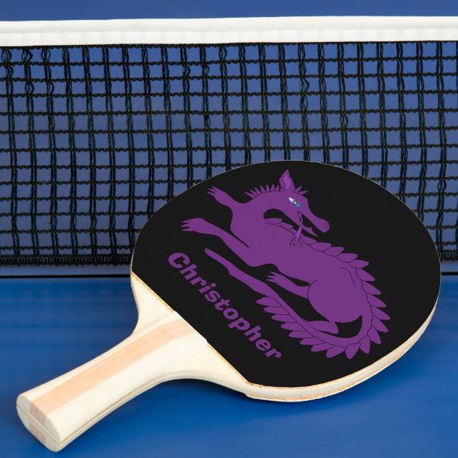 Purple Dragon Design Ping Pong Paddle (Insitu)