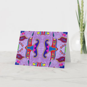 Purple Dragon Greeting Card