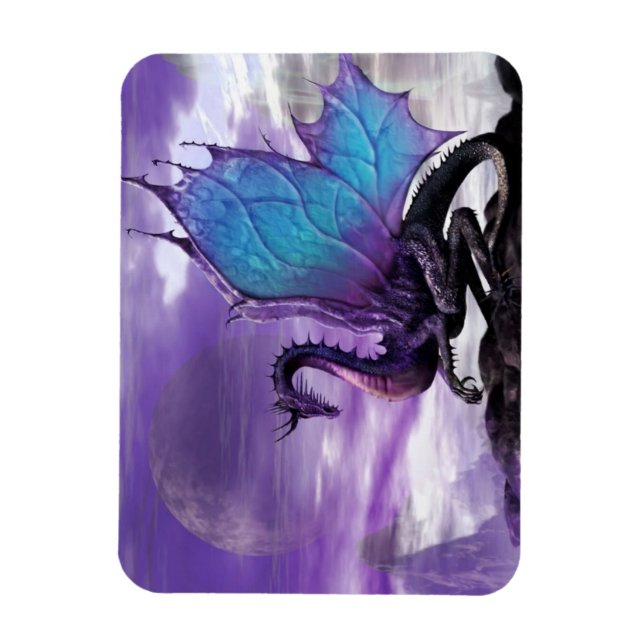 Purple Dragon Magnet (Vertical)