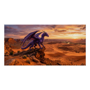 Purple Dragon Peak Poster