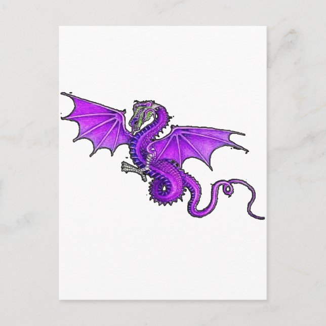 Purple Dragon Postcard (Front)