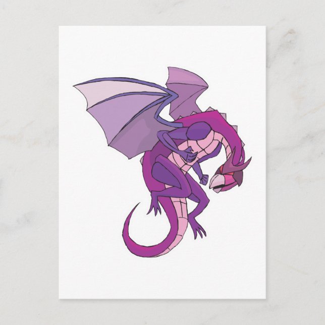 purple dragon postcard (Front)