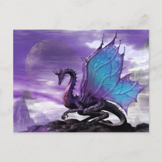 Purple Dragon Postcard | Fantasy Art Greeting Card