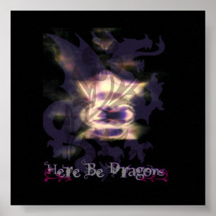 Purple Dragon Poster