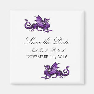 Purple Dragon Save the Date Magnet