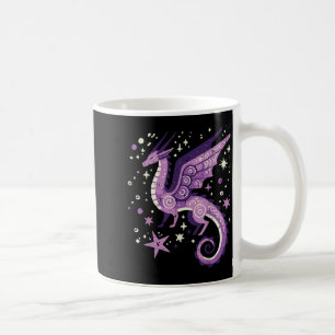 Purple Dragon Stars Cute Fantasy Mythical Girls Ki Coffee Mug
