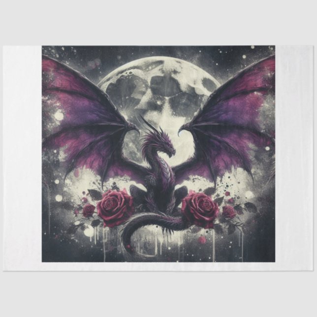 Purple Dragon Tissue Paper (Front)