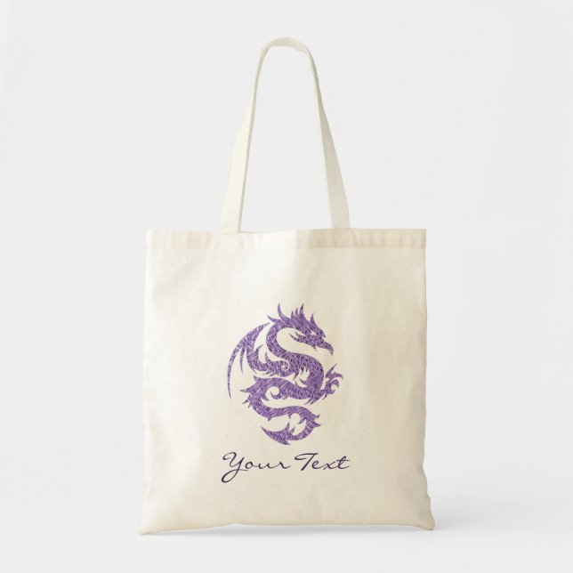 Purple Dragon Tote Bag (Front)
