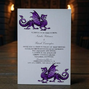 Purple Dragon Wedding Invite