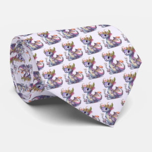 Purple Dragon with Elegant Crown Tie