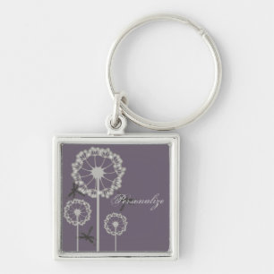 Purple Dragonflies Keychain
