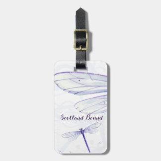 Purple Dragonflies Luggage Tag