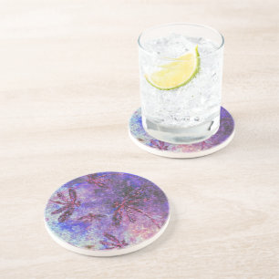 Purple Dragonfly Haze Coaster