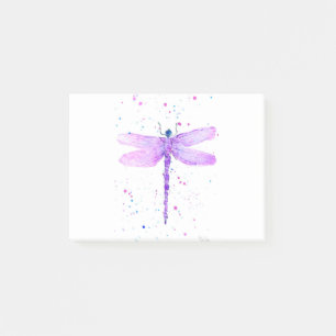 Purple dragonfly insect wings girly cute animal post-it notes