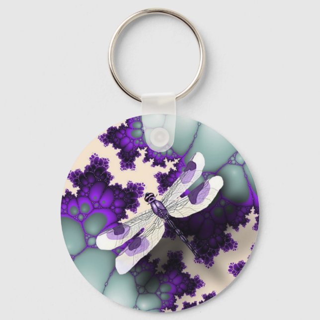 Purple Dragonfly Keychain (Front)