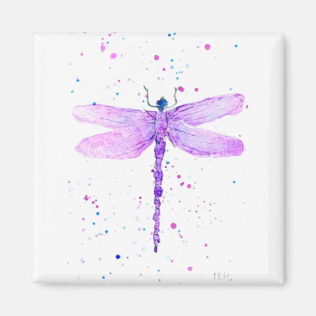 Purple dragonfly magnet (Front)