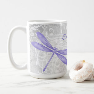 Purple Dragonfly Personalised Coffee Mug