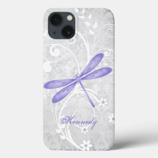 Purple Dragonfly Personalised iPhone X case