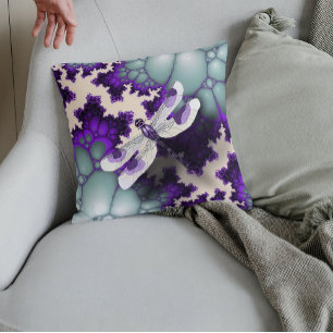 Purple Dragonfly Pillow
