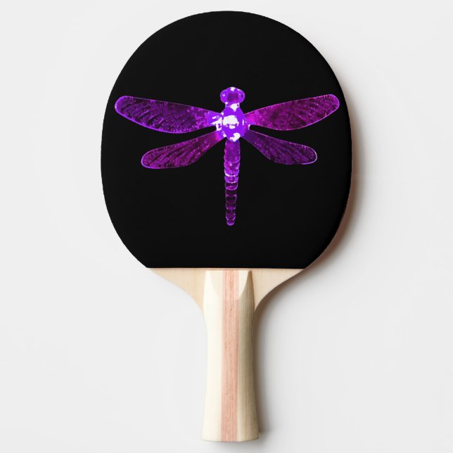 Purple Dragonfly Ping Pong Paddle (Front)
